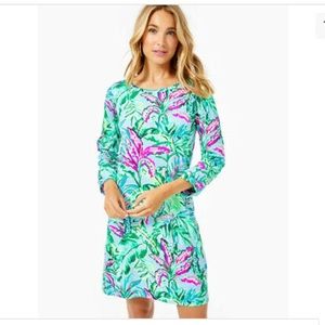Lilly Pulitzer Linden Dress in Porto Blue in The Trees Size M